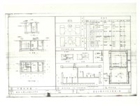 《臺南市鄭成功紀念館施工圖》圖組─〈廁所、化糞池詳圖及裝修表 16/50〉(複印本)藏品圖，第1張